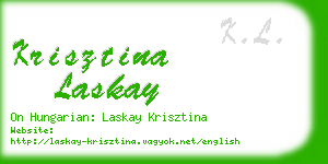 krisztina laskay business card